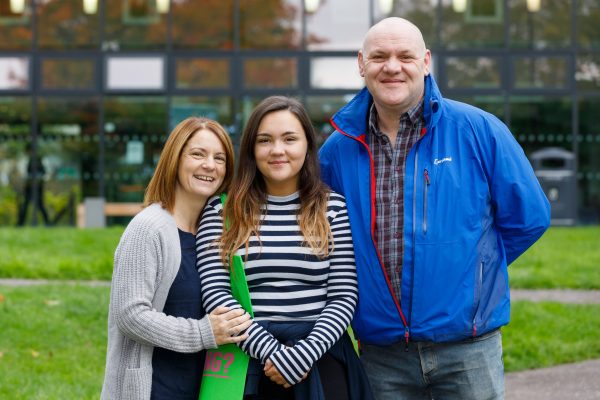 Family visiting the University of Stirling