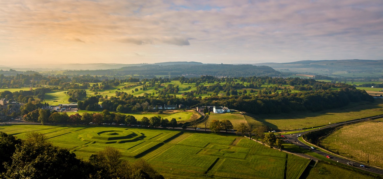 King's Park in Stirling with sunset