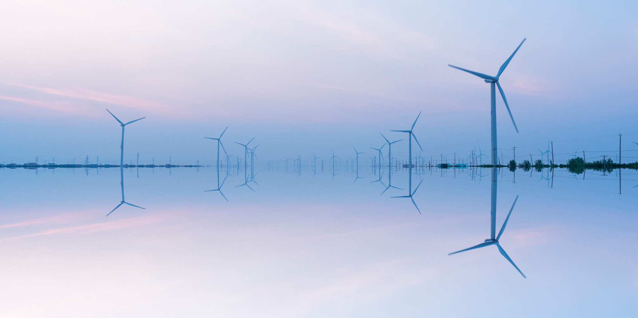 Wind generators along the coast