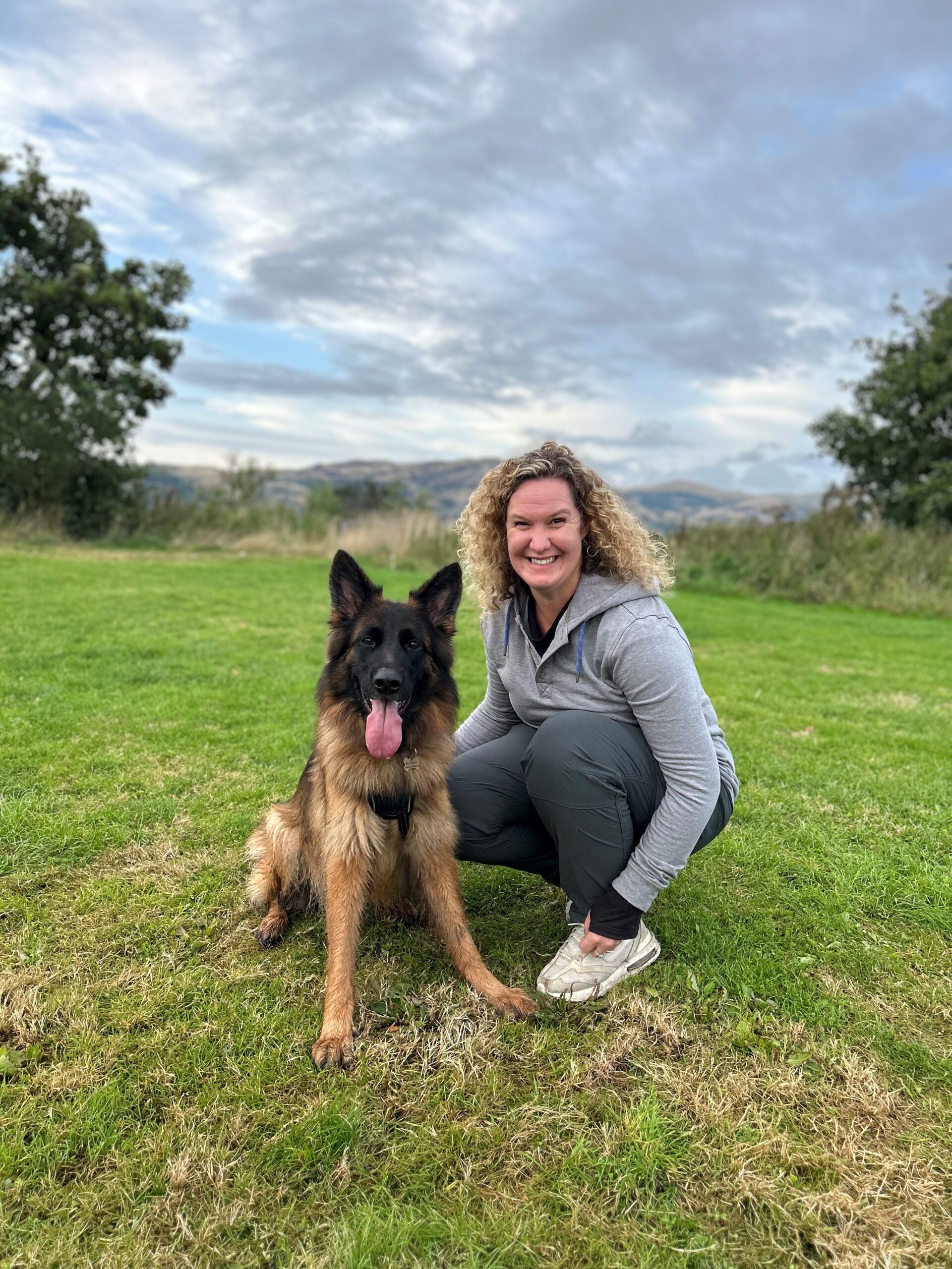 Student Advisor Christine with her dog