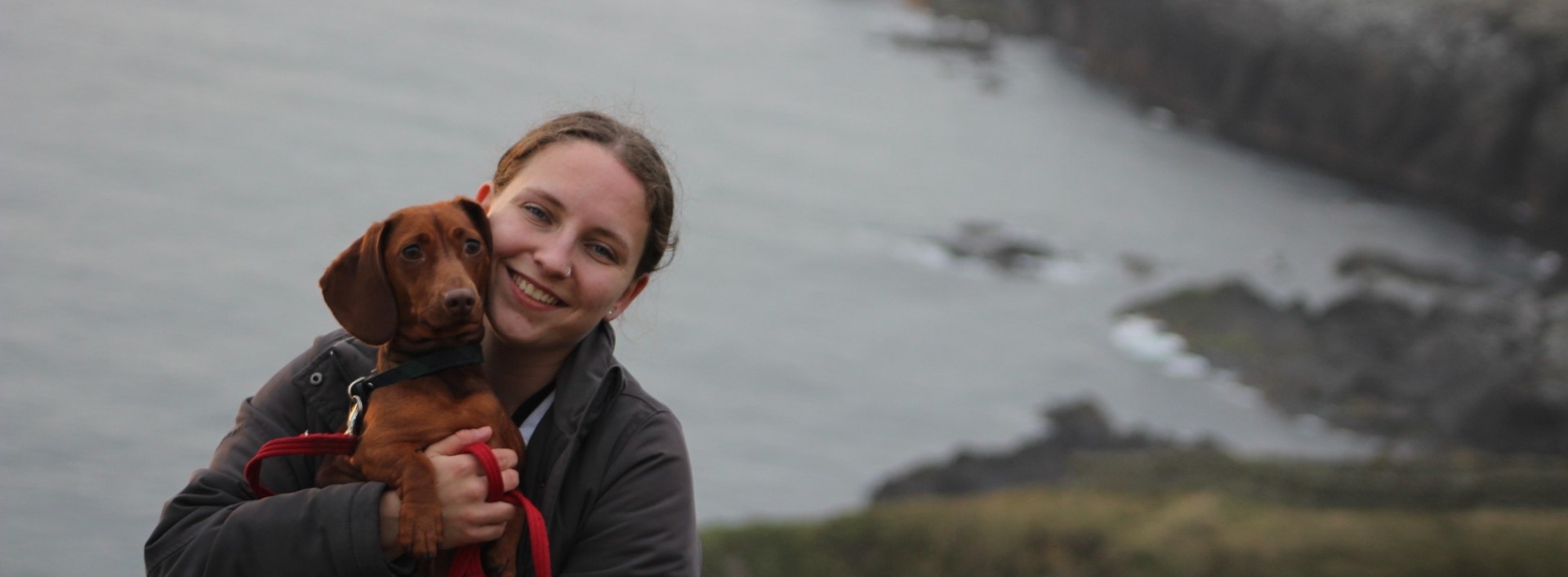 Student Hub Assistant Sophie and her dog Mabel